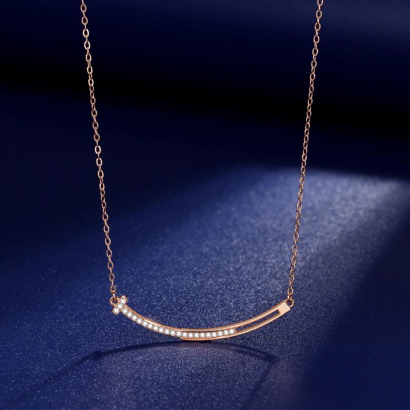 Smiley Necklace Female Smile Niche Premium Pendant Accessories Light Luxury Ins Jewelry