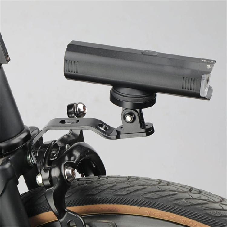 No-Drilling Bicycles Fork Camera and Light Mount Brackets with Stainless Steel Brackets and Aluminum Connecting Part