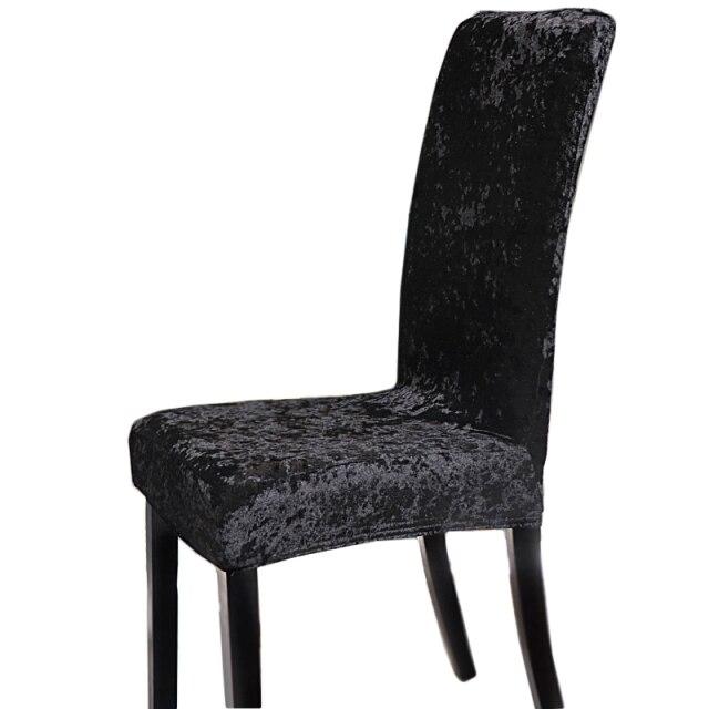 1/2/4/6 Pieces Velvet Shiny Fabric Cheap Chair Covers Universal Size Stretch Chair Covers Seat Case Slipcovers For Dining Room