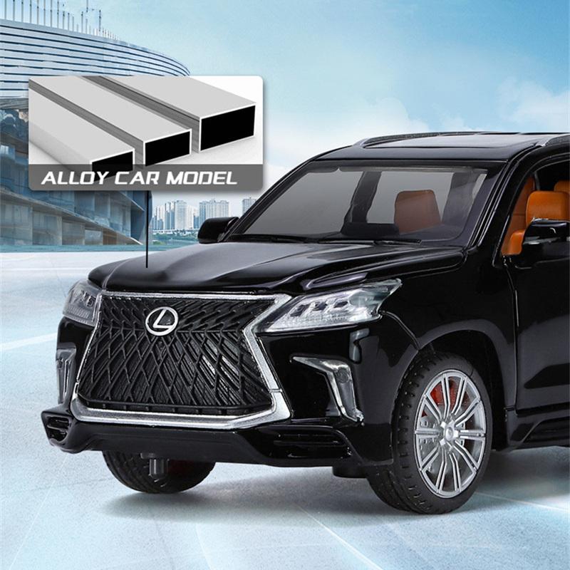 1/32 Lexus LX570 SUV Alloy Car Model Diecasts Metal Off-road Vehicles Car Model Sound and Light Simulation Kids Toys Gift