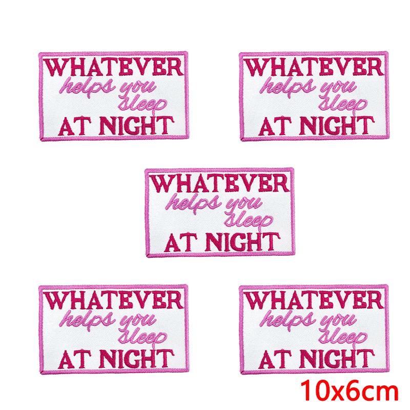 10pcs /Lots Five -Pointed Star Greet Patch Cartoon English Letter Embroidered Patches Iron On Patches For Clothing Jackets Sew Diy