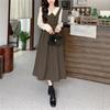 Long Dress for Shirt Layered Long Midi Dress Commuting Photo [Yhsuoxfd] Women, Dress, Look, Sleeves, Length, A-Line, Elegant, Figure-Flattering,