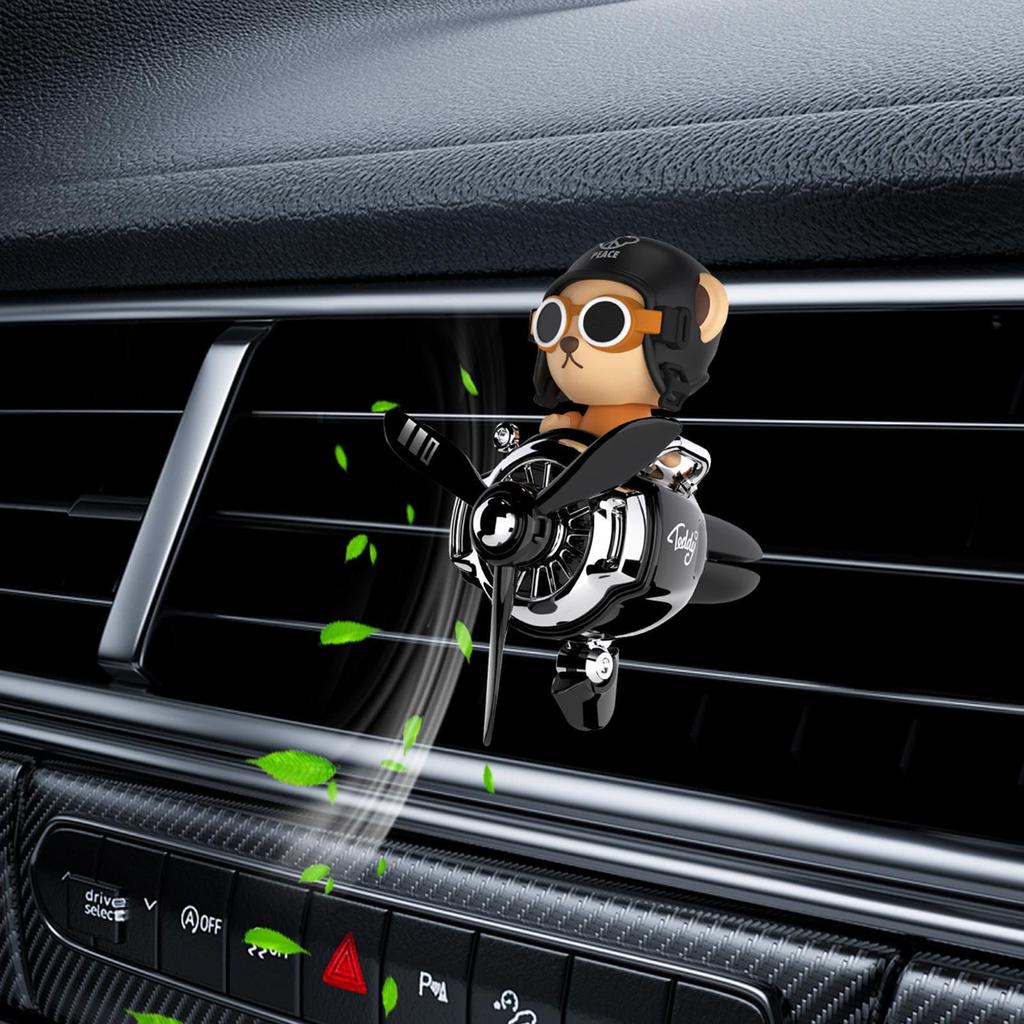 Rotating Car , Teddy Bear Design, Universal Mount, 3.4 X 2.6 Inches (8.6
