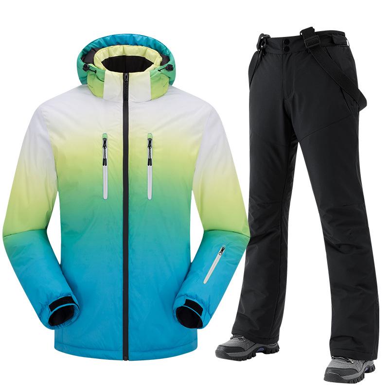 2024 Unisex Fleece-Lined Ski Suit: Thickened Cotton Jacket & Pants Set