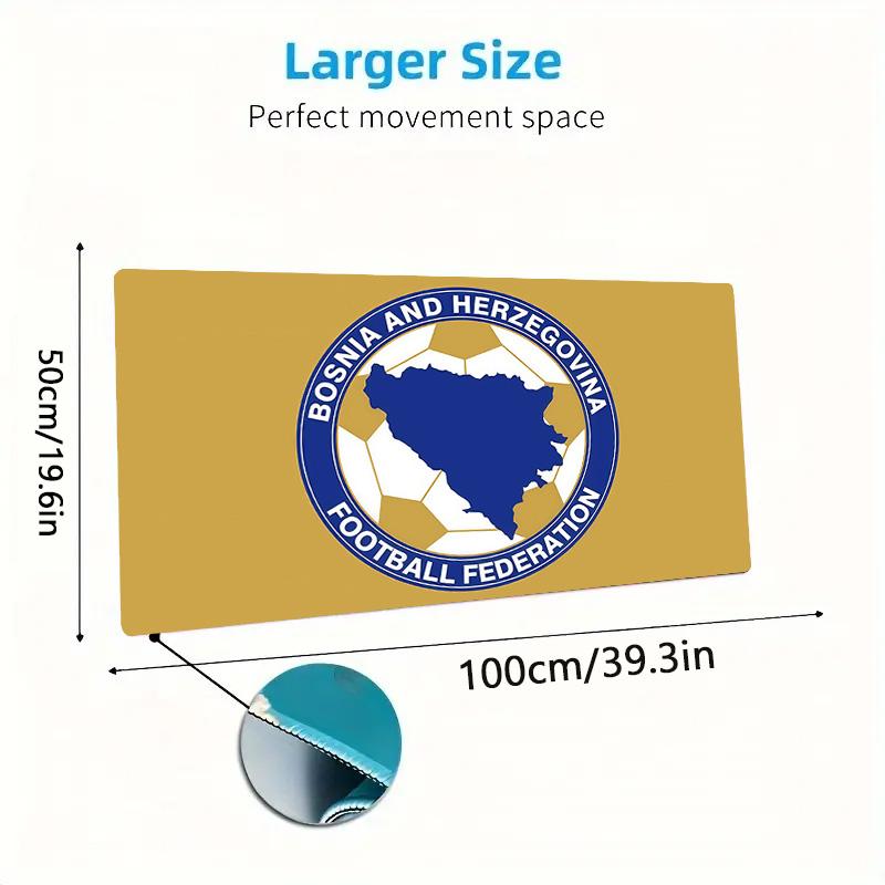BIH Print Cushion Non-slip Laptop Tablet Big Mousepad XXL Mat Mini PC Playmat With Lock edge
