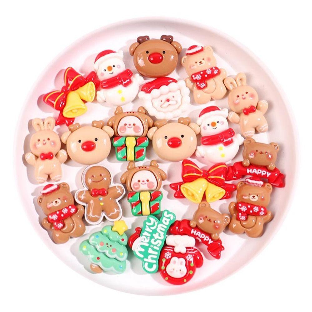 10PCS Resin Santa Resin Cabochons Scrapbooking  Christmas  Collection