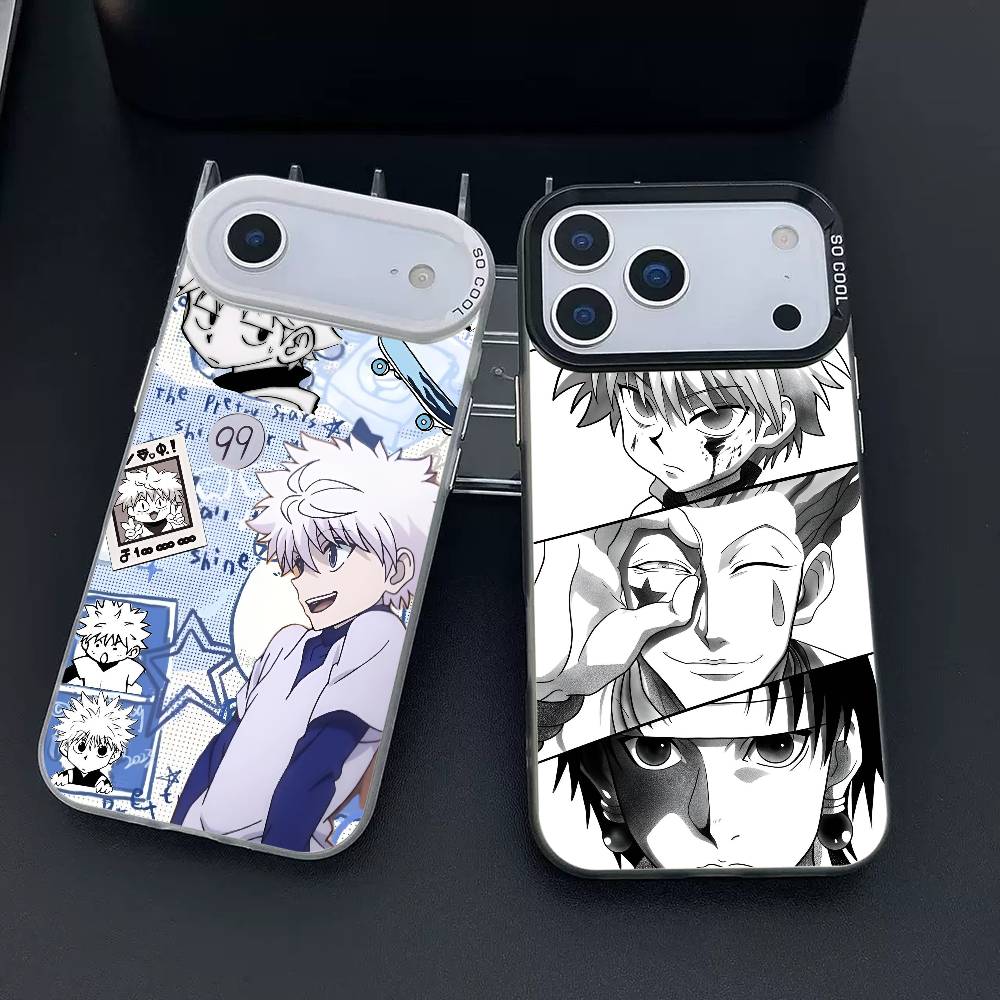 H-Hunter-Hunter Killua Phone Case for iPhone 17 17Air 16 15 14 13 12 11 Pro Max Plus Colorful Silver