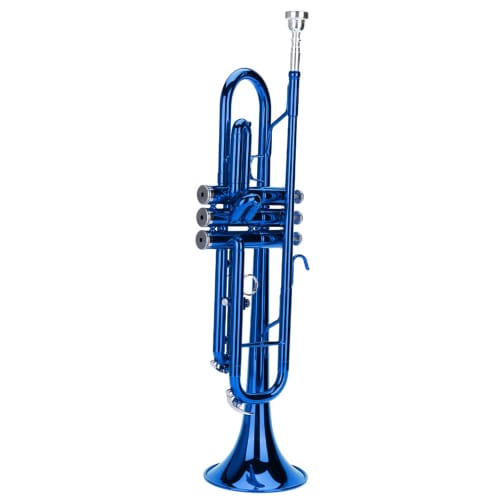 Professional Trumpet, Brass Instrument, Excellent Resonance, Fine Tone, Suitable for Beginners (Blue)