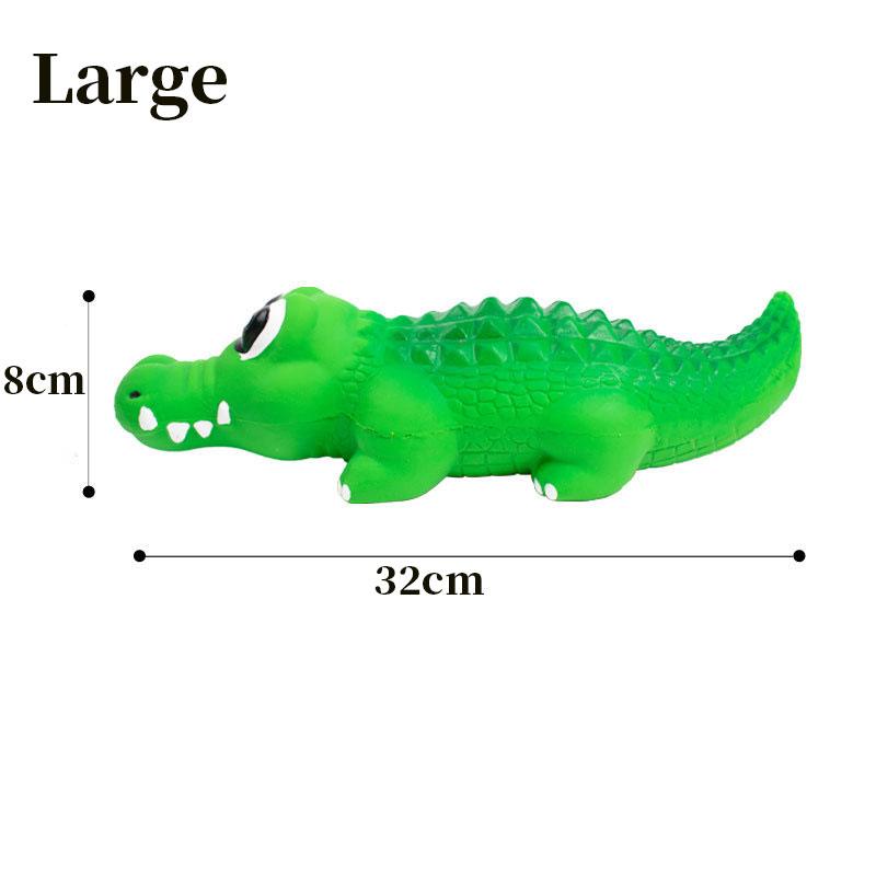 1pc Dog Chew Toy Latex Crocodile Pet Squeaky Toys For Small Medium Dogs Interactive Teeth Cleaning Dog Sounding Toy Pet Supplies