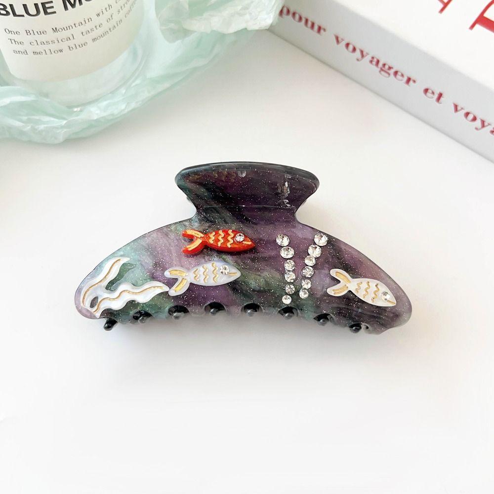 Imitation Acetate Women Hairpins Starfish Ponytail Holder New Hair Clip