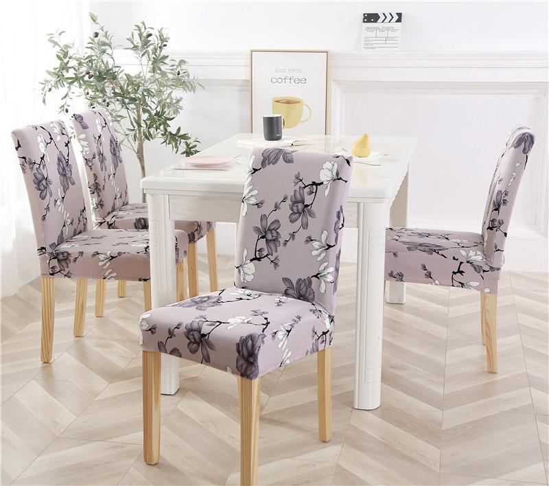 1PC Geometrische Stuhlhusse Elastischer Sitzschutz Stuhlhussen für Esszimmer Küche Hotel Wohnzimmer Hochzeitsbankett