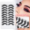 9 Pairs Of Fried Eyelashes, False Eyelashes, Thick Simulated Curled Short Eyelashes