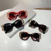 Ochelari de soare cu ochi de pisică cu cadru mare pentru femei, ochelari de soare la modă, vintage, la modă, punk, supradimensionați, de lux, sexy, pentru femei