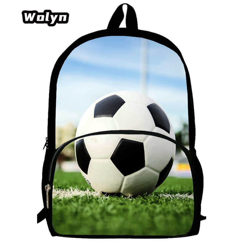 Football School Bag High Definition Waterproof Printing Multi-Functional Load Reduction Ridge Backpack