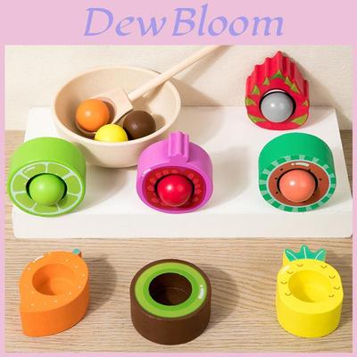 Wooden Fruit Sorting Cups For Baby Cognitive Development And Early Learning