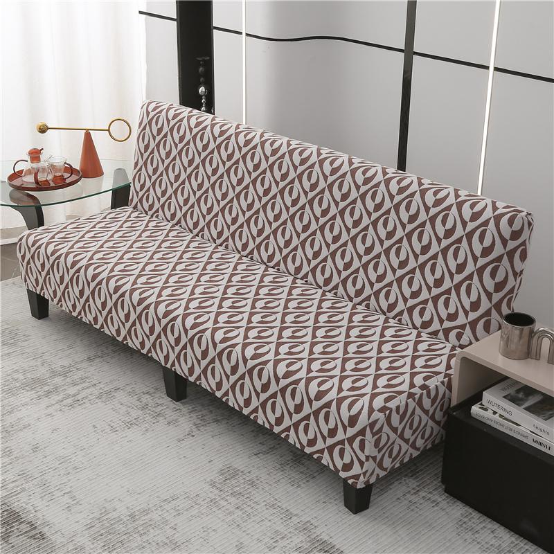 Stretch Sofa Cover Folding Sofa Bed Slipcovers Couch Cover Without Armrest Elastic Fitted Sheet for Sofa Bed