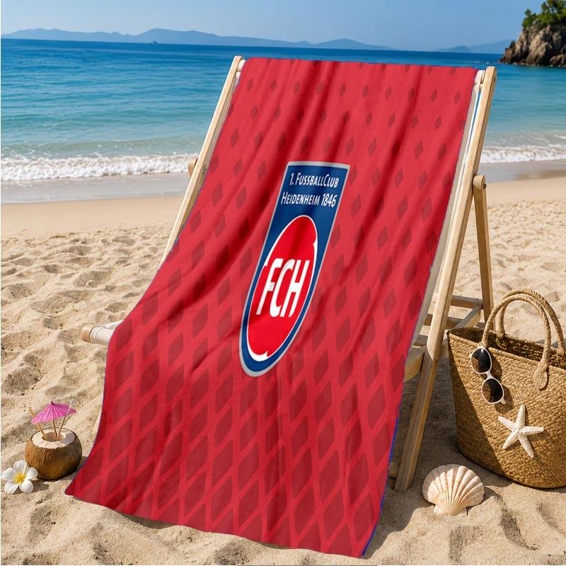Heidenheim Crest Beach Towel Microfiber Beach Towel, Lightweight and Quick-Dry, for Summer Travel, Swimming Pool Fan Birthday Gift