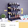 Brushed Stainless Steel 3-Tier Countertop Spice Rack