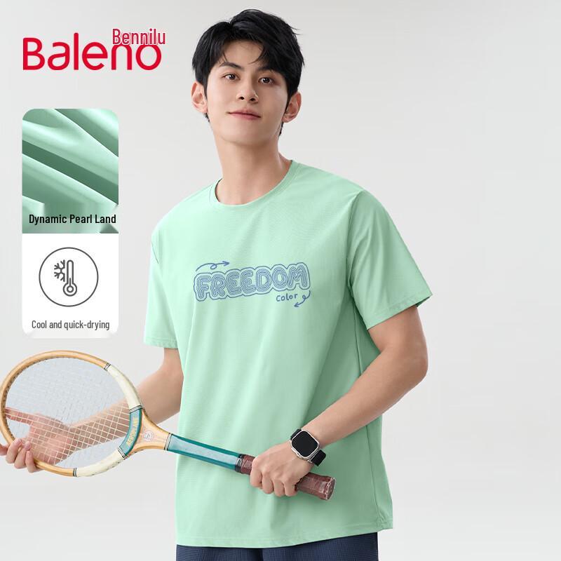 Baleno Men s American Letter Print Ice-Cool Short Sleeve T-Shirt M