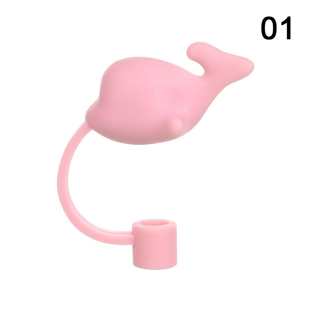 Airtight Straw Tips Cartoon Plugs Cover Cup Accessories Drinking Dust Cap Silicone Straw Plug