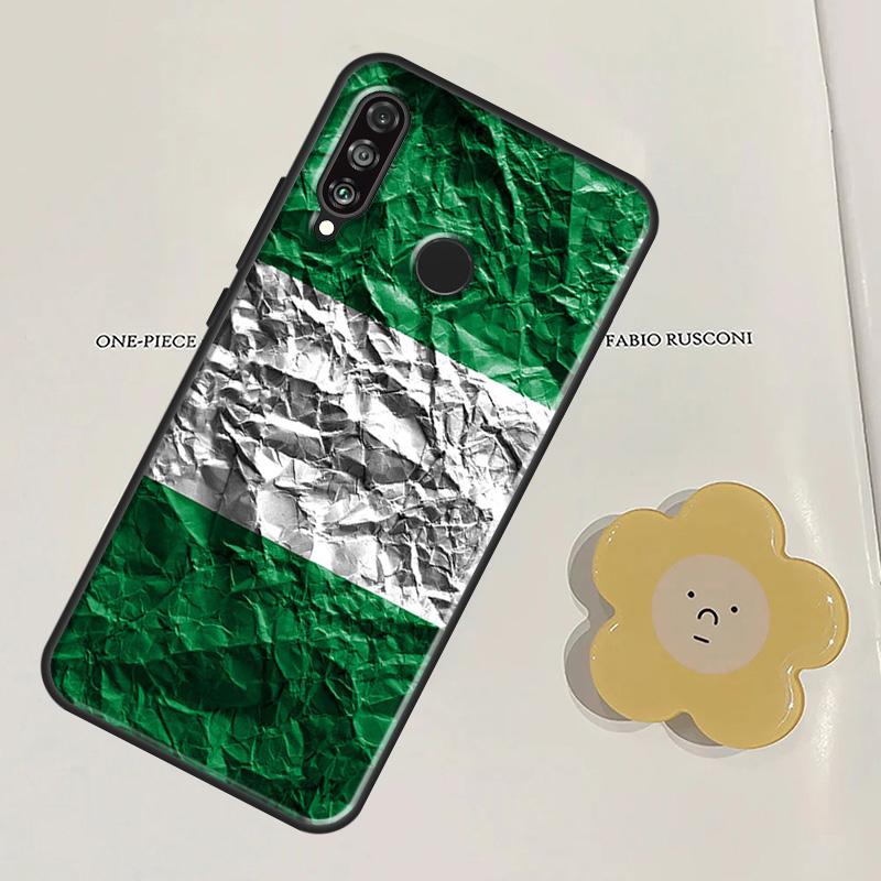 Nigeria Flagge Für Huawei Nova Y60 Y70 Y90 Y61 Y91 3i 7i 8i 11i Nova 11 9 10 SE P20 P30 Pro P40 Lite Hülle