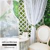 Lace Sheer Jacquard Gauze Curtains for Bedroom or Bay Window - French/Korean/American Pastoral Style, White