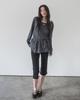 HAVISM Double Frill L/S Tee(Charcoal)