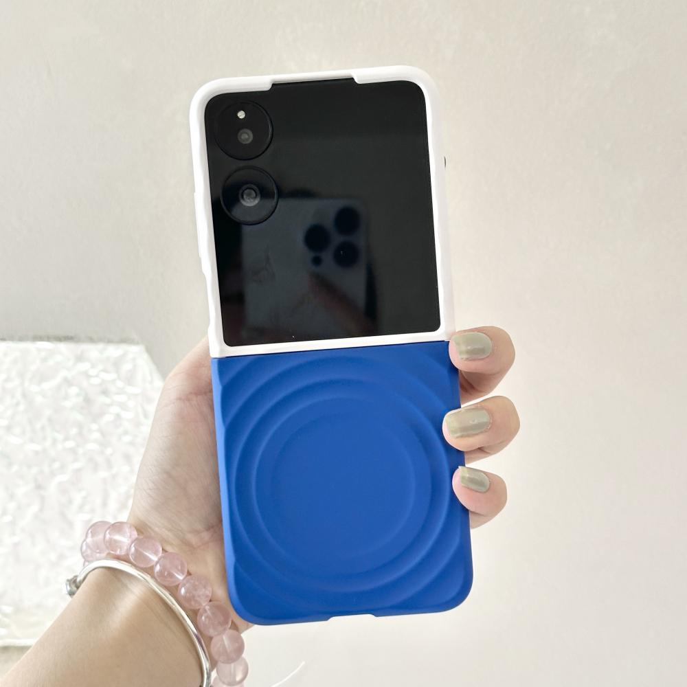 

For Xiaomi Mix Flip and Mix Flip 2 Case Magsafe Ripple Pattern Contrast Color Block Foldable Matte Anti-Slip Grip Cover Xiaomi mix flip 2