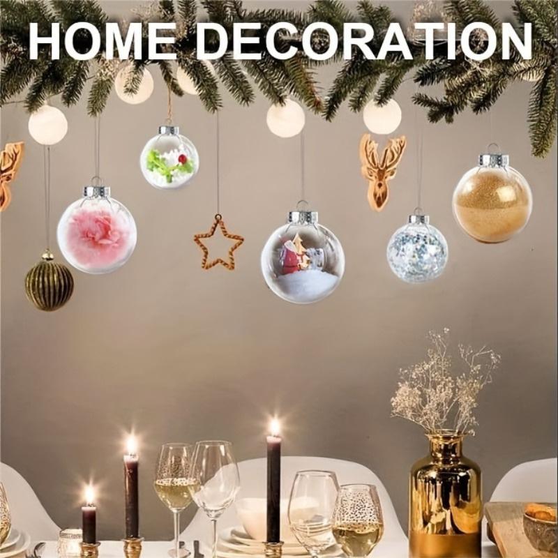 10pcs Transparent plastic decorative ball DIY filling Christmas decorative ball Christmas decoration