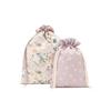 Afternoon Tea Living JR86 Flower Drawstring Pouch Set, Pink