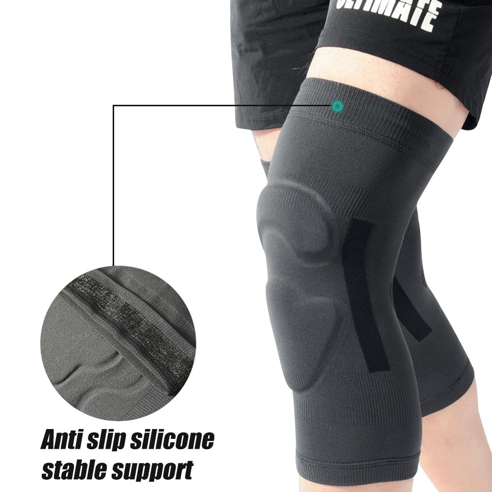 1 Pair Knee Compression Brace with Patella Gel Pad for Workout Running Weightlifting Knee Support