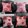 Lips Fashion Cushion Cover Pillowcase Ultra Soft Skin Friendly Fabric Cloud Like Comfort  Concealed Zipper