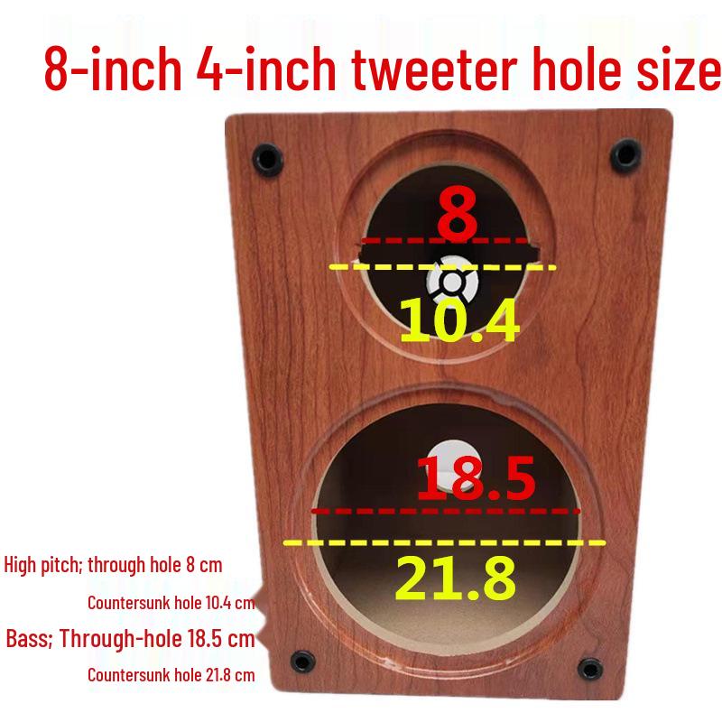 Wooden Bookshelf Speaker Cabinet for 4-10-Inch Horn Speakers: DIY Two-Way Empty Bass Cabinet