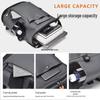 Men's Large Capacity PU Leather Travel Backpack with Functional Workwear Design