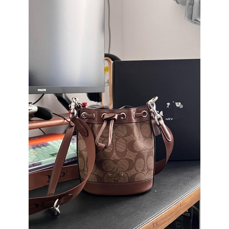 Новая мини-сумка-ведро на завязке пресбиопический ретро-клатч сумка через плечо сумка-мессенджер женская сумка size: 15*10*17cm