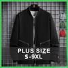 Plus Size Men Jacket 7XL 8XL 9XL Bomber Jacket Zipper Coat Man Autumn Outerwear