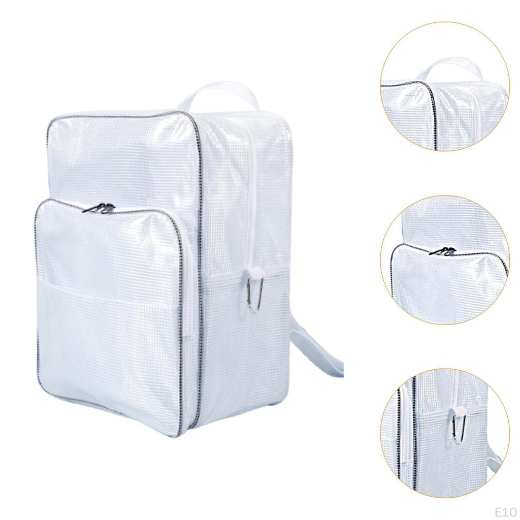 Cleanroom Tool Bag Backpack Plumber Portable Workplace Adjustable Strap Working PVC Shoulder