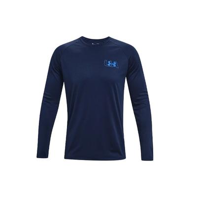 Velocity Lässiges Atmungsaktives Trainings Langarm Raglan T-Shirt Herren Oberteile Academy-Blau 1366783-408