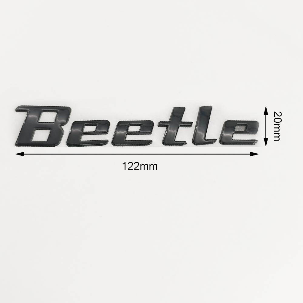 3D Metal Car Sticker Chrome Red Black Letters Logo Nameplate Beetle Emblem Rear Trunk Fender Badge For VW 1998 2005 Accessories