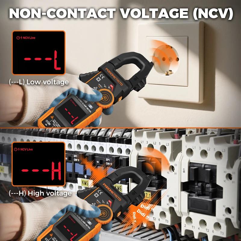 CM06/CM06Pro Digital Clamp Meter AC/DC 600A/1000A True-RMS Multimeter Tester 6000 Counts Temperature Capacitance NCV Ohm Hz Test