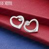 925 Sterling Silver Romantic and Exquisite Heart Earrings - Banquet Pendant Jewelry