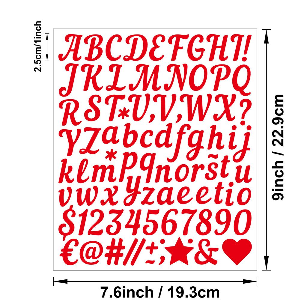 1 Inch Handwritten Letter Sticker Sturdy Multicolor Gift DIY Diary Hand Account English Alphanumeric Sticker