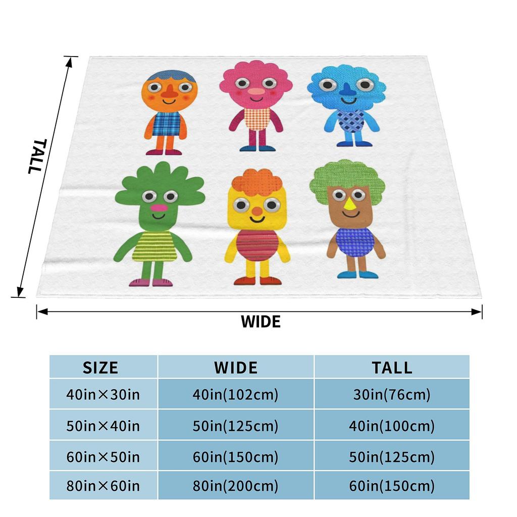 Noodle & Pals Micro Super Simple Blanket Flannel Winter Nursery Rhymes Songs Multifunction Soft Throw Blanket Outdoor Rug Piece