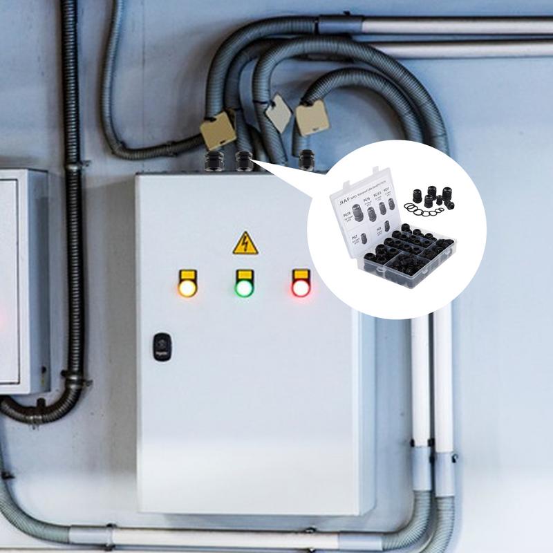 Waterproof Wire Connector 50 Pieces Cable Grommets Cord Connector Wire Cable Gland Cable Gland Joints With Storage Box For