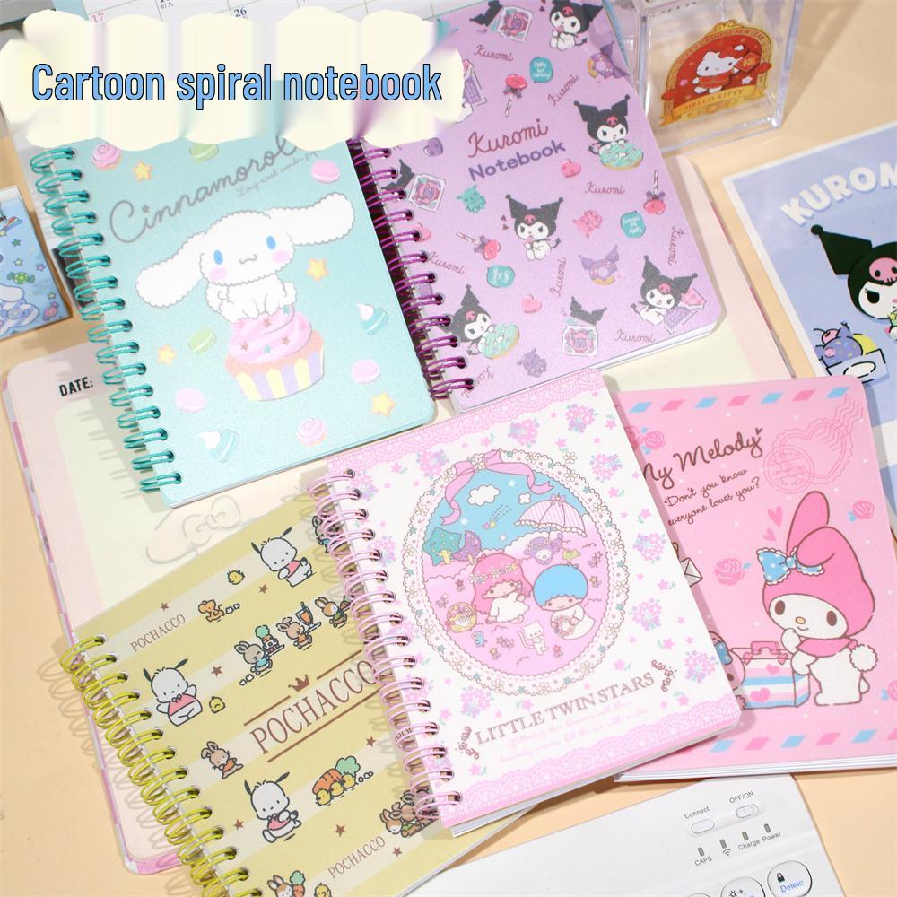 A6 Coil Notebook - Cute Diary with Color Pages for Elementary Students