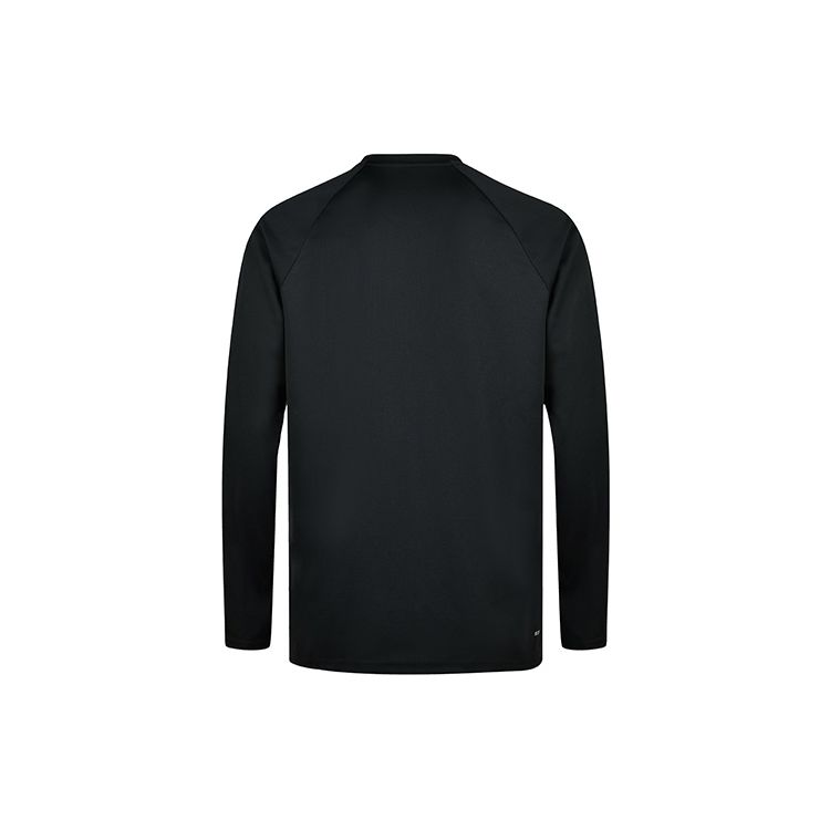 Li-Ning Moisture-Wicking Sports Crew Neck Long Sleeve T-Shirt Men Tops Black ATLR071-5