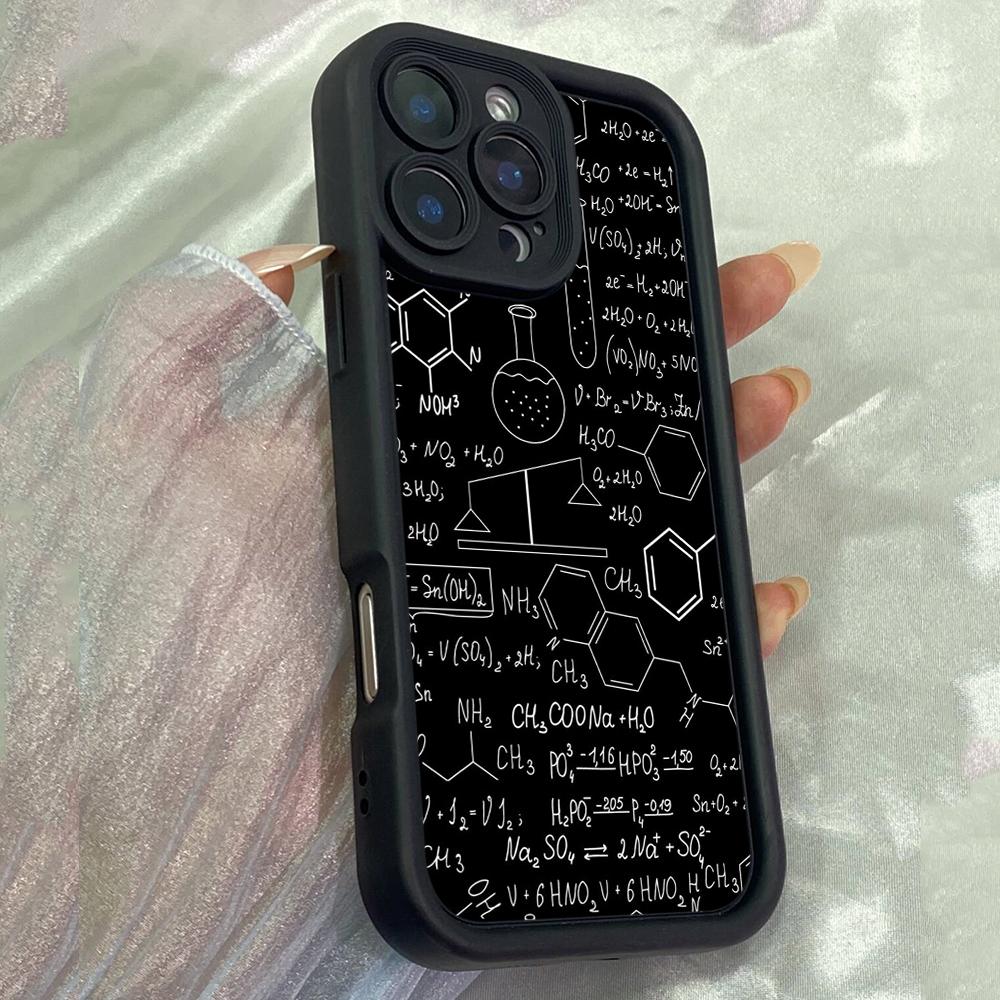 JT126 Chemical Structure Art for iPhone 17 16 15 Pro Max Samsung S26 S25 S24 Ultra A17 A16 A07 A56 A06 Xiaomi 15T Redmi 15c 14c 13C Soft TPU Case