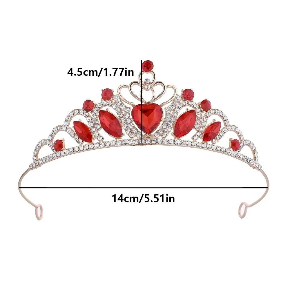 Heart-Shaped Crystal Headpiece Crown Bling Bling Children's Crown  Ballet Performance