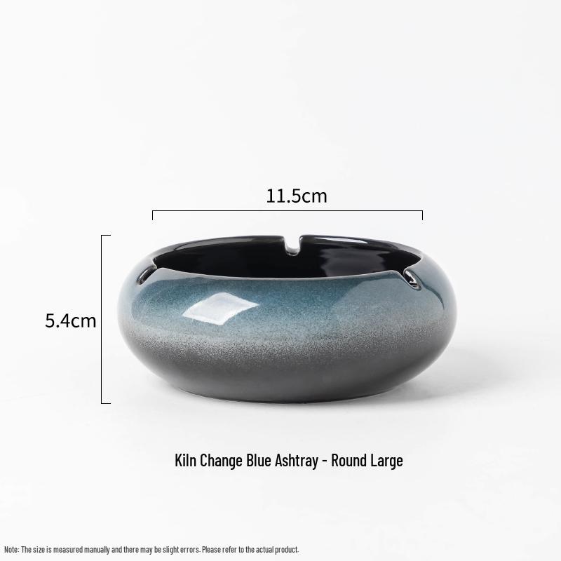 Retro Ceramic Ashtray - Large, Creative Design for Home or Office Anti-Fly Ashtray
