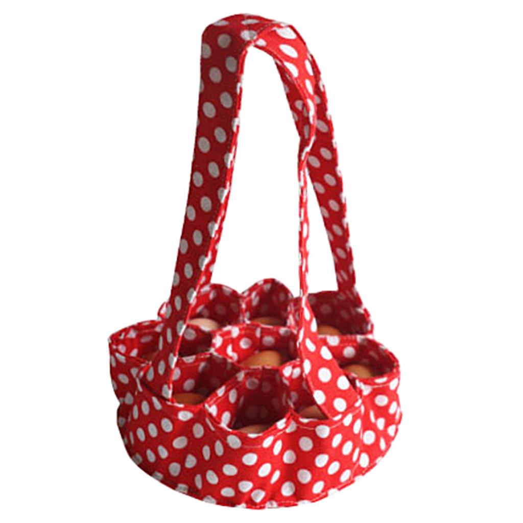 Faltbarer Sammelkorb mit Griff Leinwand Ente und Hühnereier Aufbewahrungstasche Praktischer Eierorganisator Küchenutensilien